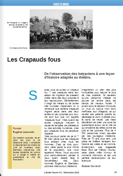 Visuel : LEclairheure, le journal du lyce