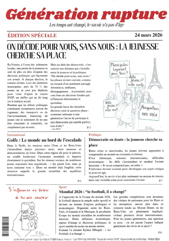 Visuel : Concours de Unes 2025